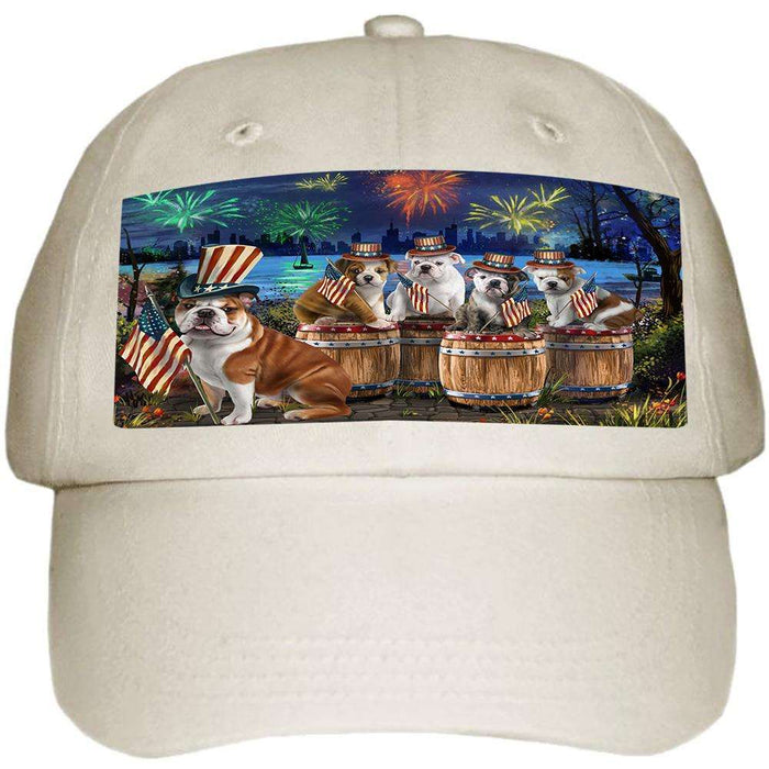 4th of July Independence Day Fireworks Bulldogs at the Lake Ball Hat Cap HAT56796