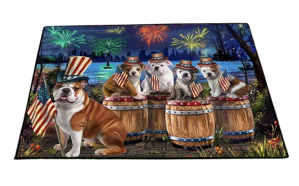 4th of July Independence Day Fireworks Bulldogs at the Lake Floormat FLMS50889