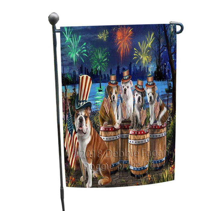 4th of July Independence Day Fireworks Bulldogs at the Lake Garden Flag GFLG50943