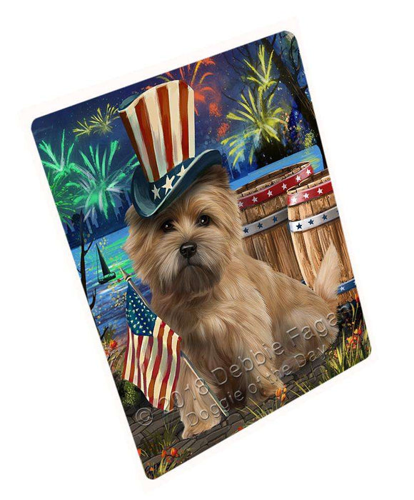 4th of July Independence Day Fireworks Cairn Terrier Dog at the Lake Cutting Board C56865