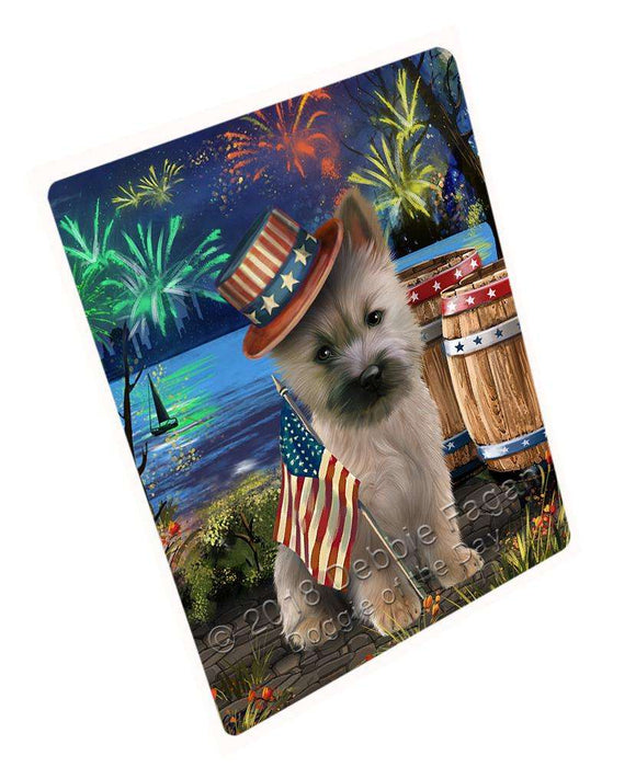 4th of July Independence Day Fireworks Cairn Terrier Dog at the Lake Cutting Board C56871