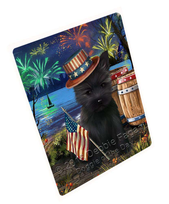 4th Of July Independence Day Fireworks Cairn Terrier Dog At The Lake Magnet Mini (3.5" x 2") MAG56868