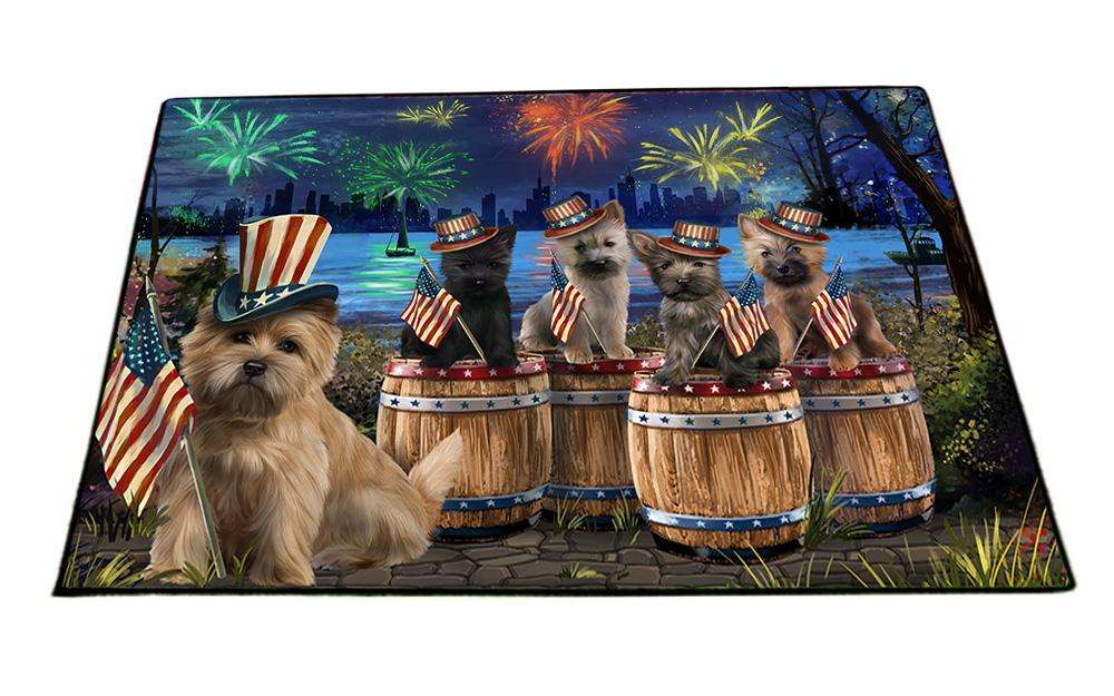 4th of July Independence Day Fireworks Cairn Terriers at the Lake Floormat FLMS50895