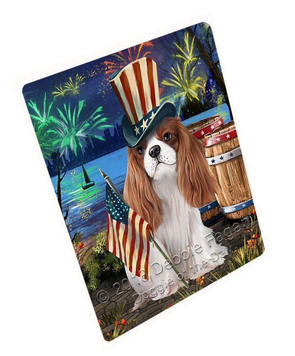 4th of July Independence Day Fireworks Cavalier King Charles Spaniel Dog at the Lake Cutting Board C56892