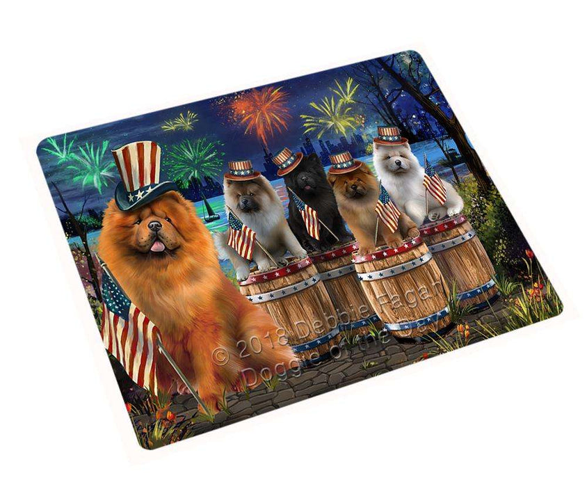 4th of July Independence Day Fireworks Chow Chows at the Lake Blanket BLNKT75324
