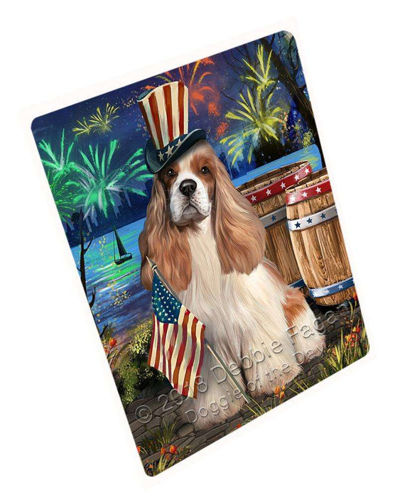 4th of July Independence Day Fireworks Cocker Spaniel Dog at the Lake Cutting Board C57423