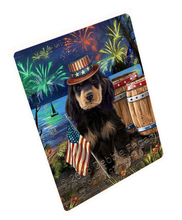 4th of July Independence Day Fireworks Cocker Spaniel Dog at the Lake Cutting Board C57429