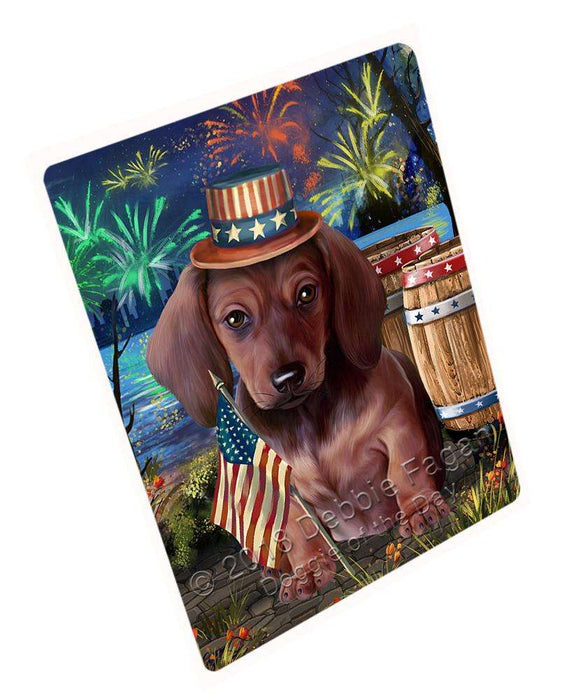 4th of July Independence Day Fireworks Dachshund Dog at the Lake Cutting Board C56910