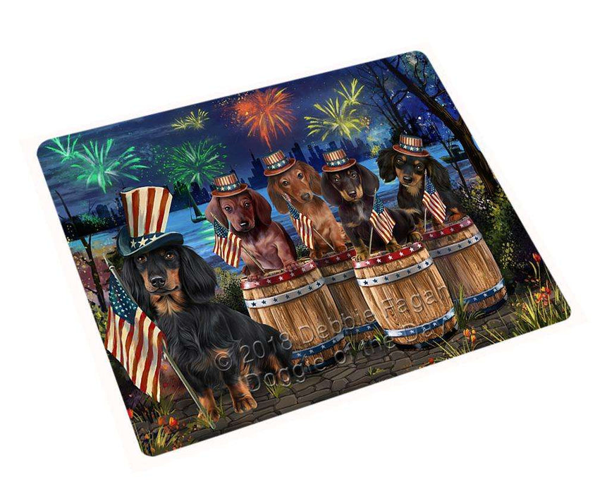 4th of July Independence Day Fireworks Dachshunds at the Lake Blanket BLNKT75360