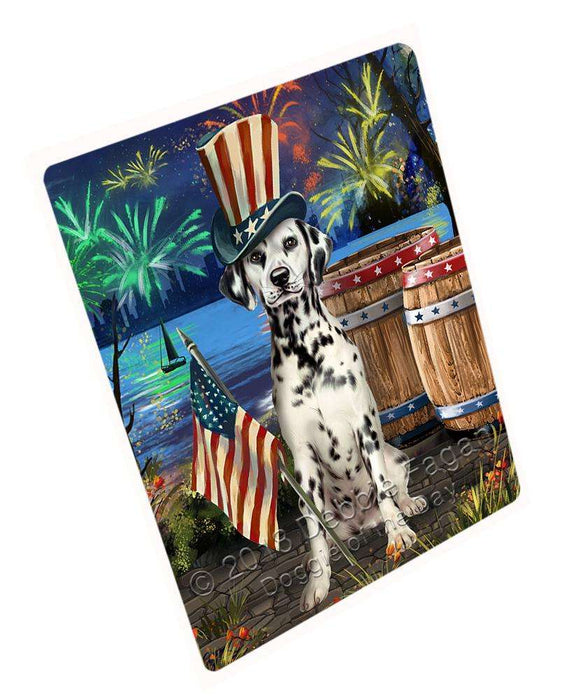 4th of July Independence Day Fireworks Dalmatian Dog at the Lake Blanket BLNKT74820
