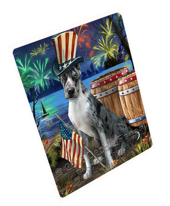4th of July Independence Day Fireworks Great Dane Dog at the Lake Cutting Board C56940