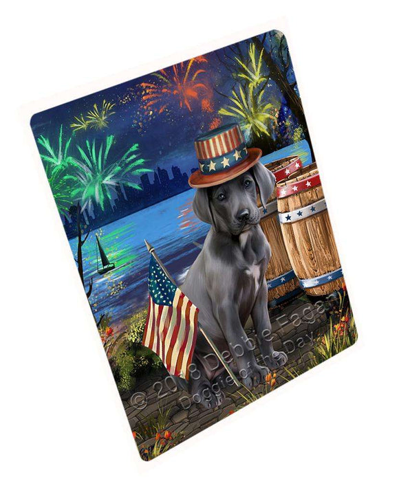4th of July Independence Day Fireworks Great Dane Dog at the Lake Cutting Board C56943