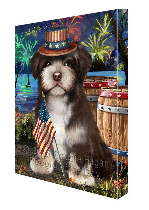 4th of July Independence Day Fireworks Havanese Dog at the Lake Canvas Print Wall Art Décor CVS77129