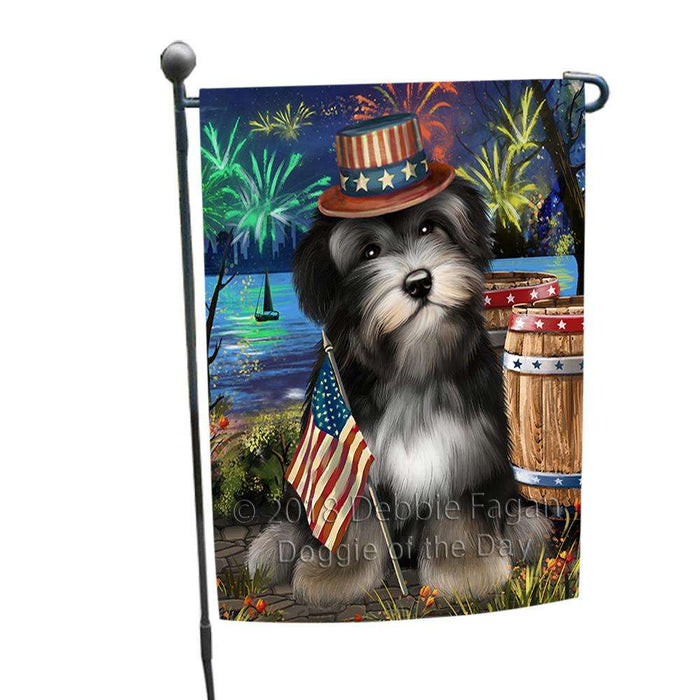 4th of July Independence Day Fireworks Havanese Dog at the Lake Garden Flag GFLG51092