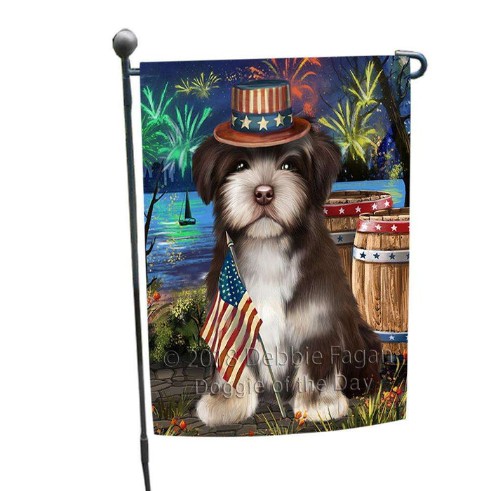 4th of July Independence Day Fireworks Havanese Dog at the Lake Garden Flag GFLG51093