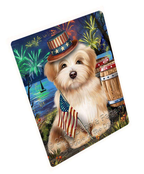 4th of July Independence Day Fireworks Havanese Dog at the Lake Large Refrigerator / Dishwasher Magnet RMAG67062