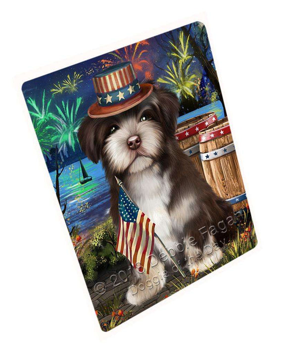 4th of July Independence Day Fireworks Havanese Dog at the Lake Large Refrigerator / Dishwasher Magnet RMAG67074