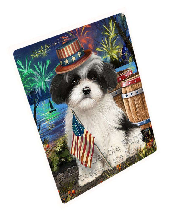 4th of July Independence Day Fireworks Havanese Dog at the Lake Large Refrigerator / Dishwasher Magnet RMAG67080