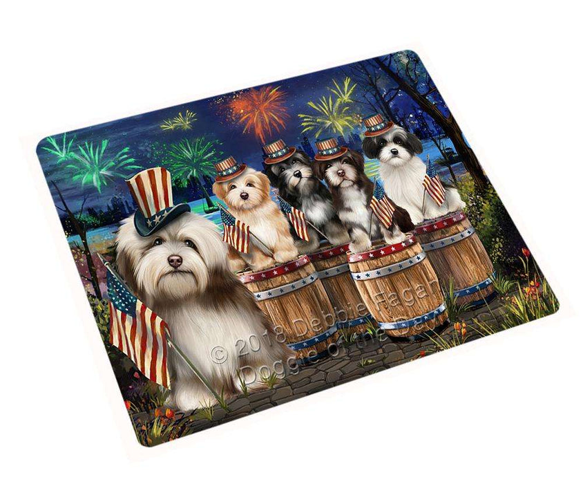 4th of July Independence Day Fireworks Havaneses at the Lake Cutting Board C57138