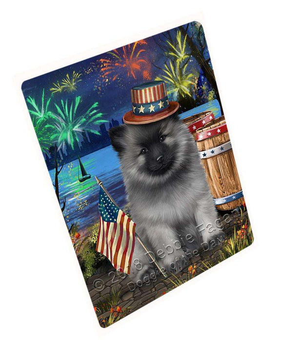 4th of July Independence Day Fireworks Keeshond Dog at the Lake Cutting Board C57561