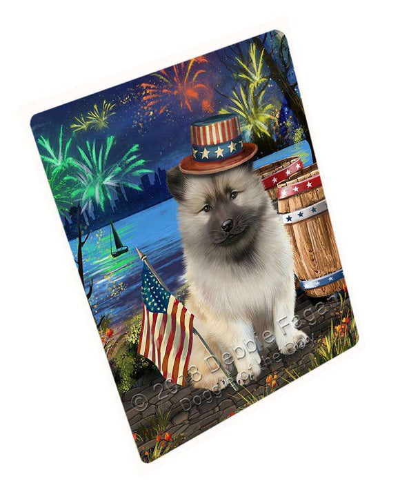 4th of July Independence Day Fireworks Keeshond Dog at the Lake Cutting Board C57564