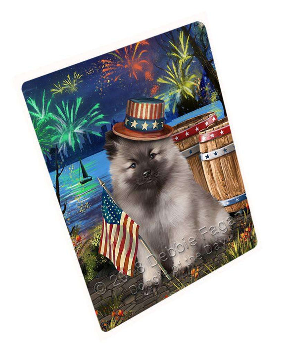 4th of July Independence Day Fireworks Keeshond Dog at the Lake Cutting Board C57570