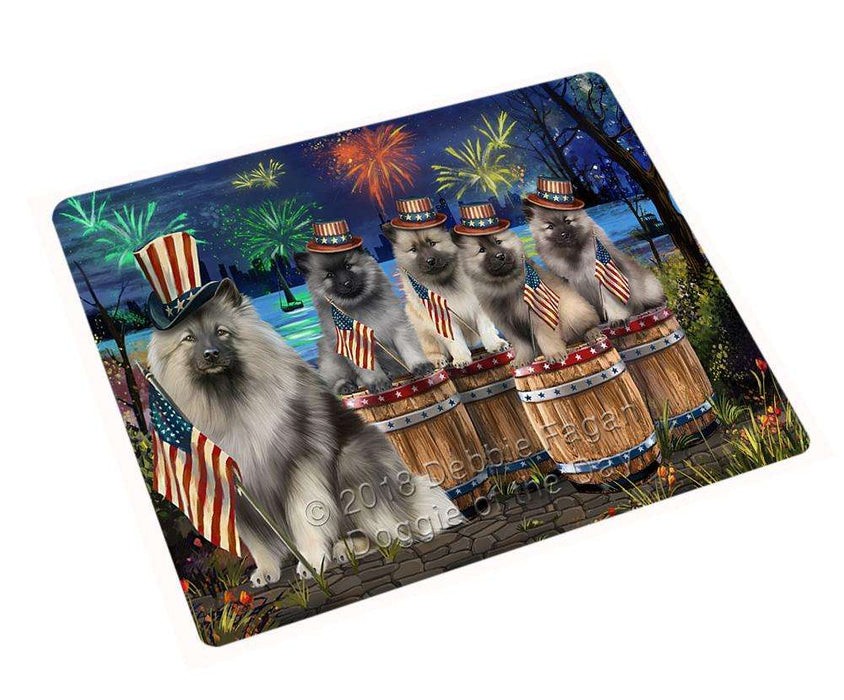 4th of July Independence Day Fireworks Keeshonds at the Lake Cutting Board C57144