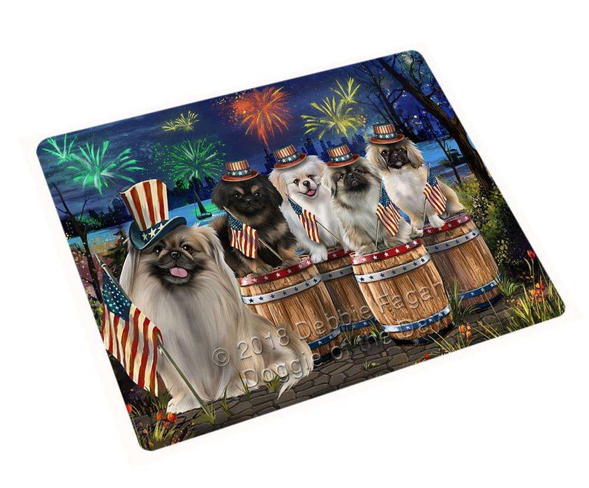 4th of July Independence Day Fireworks Pekingeses at the Lake Cutting Board C57159