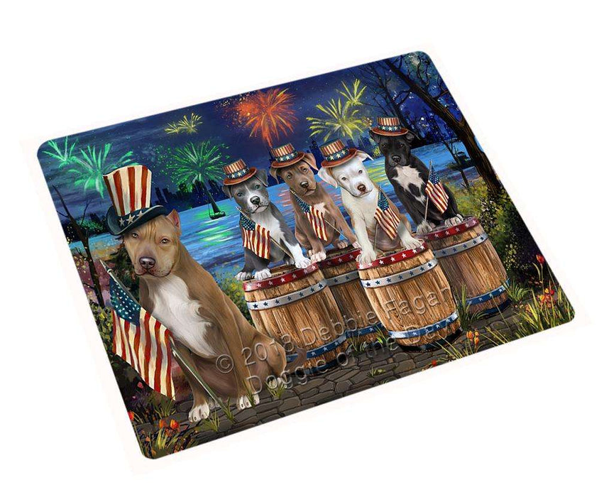 4th of July Independence Day Fireworks Pit Bulls at the Lake Cutting Board C57162