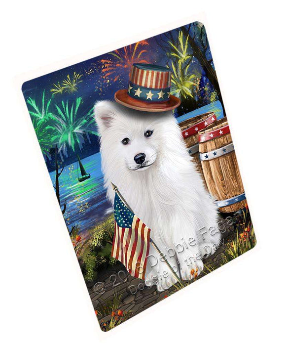 4th of July Independence Day Fireworks Samoyed Dog at the Lake Cutting Board C57669