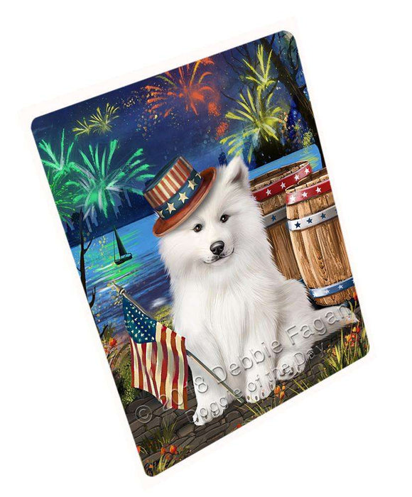 4th of July Independence Day Fireworks Samoyed Dog at the Lake Cutting Board C57675