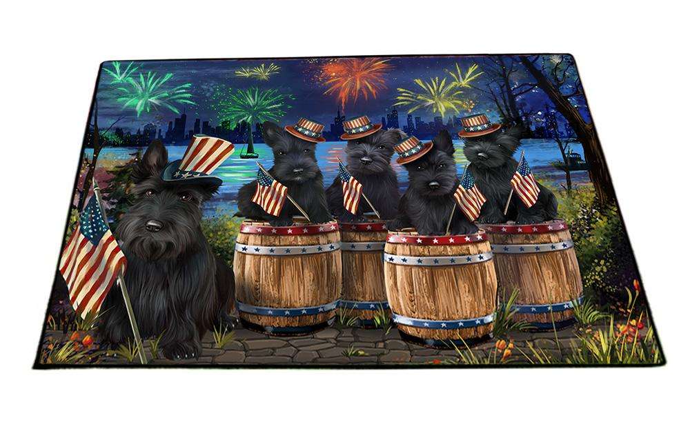 4th of July Independence Day Fireworks Scottish Terriers at the Lake Floormat FLMS50982