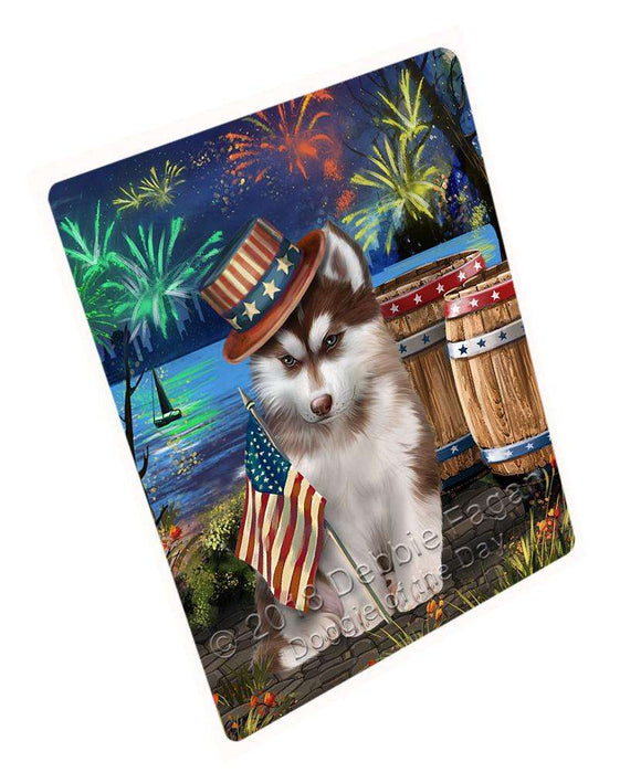 4th of July Independence Day Fireworks Siberian Husky Dog at the Lake Cutting Board C57021