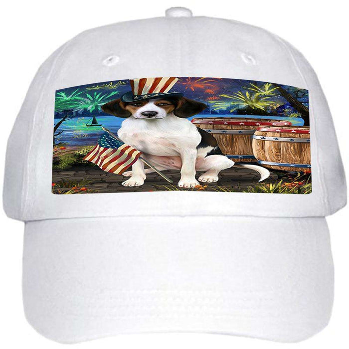 4th of July Independence Day Fireworks Treeing Walker Coonhound Dog at the Lake Ball Hat Cap HAT57447