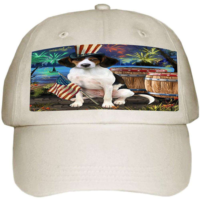 4th of July Independence Day Fireworks Treeing Walker Coonhound Dog at the Lake Ball Hat Cap HAT57447