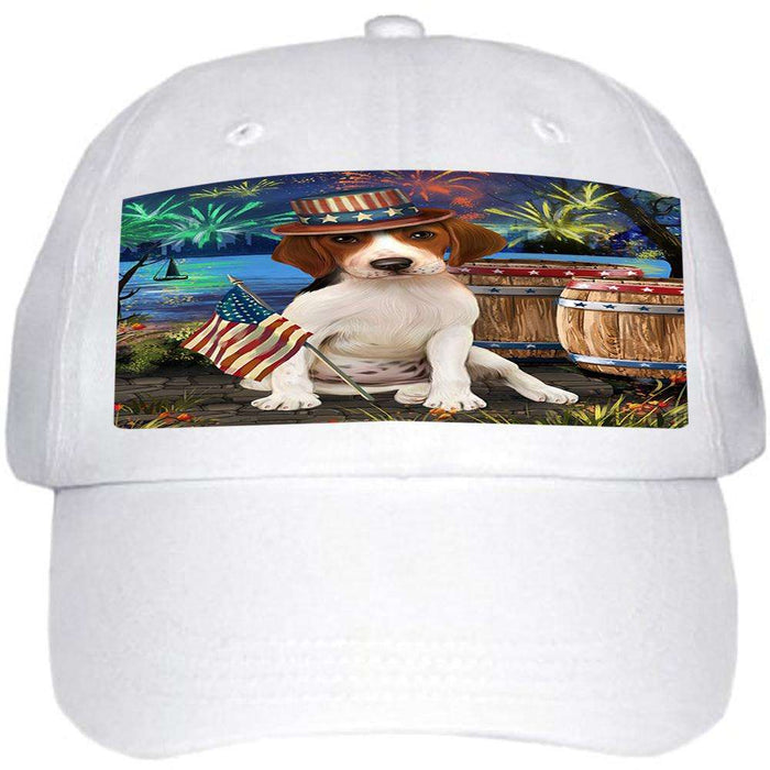 4th of July Independence Day Fireworks Treeing Walker Coonhound Dog at the Lake Ball Hat Cap HAT57456