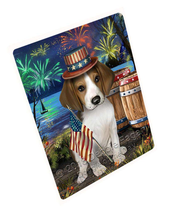 4th of July Independence Day Fireworks Treeing Walker Coonhound Dog at the Lake Large Refrigerator / Dishwasher Magnet RMAG67488