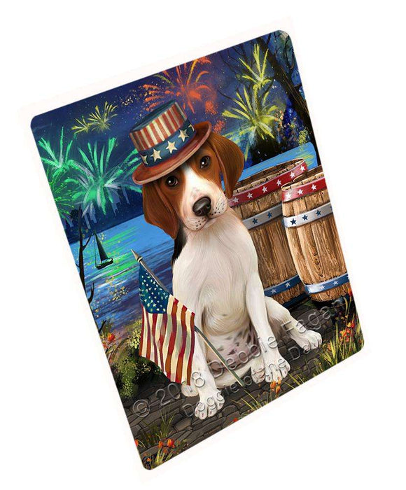 4th of July Independence Day Fireworks Treeing Walker Coonhound Dog at the Lake Large Refrigerator / Dishwasher Magnet RMAG67494