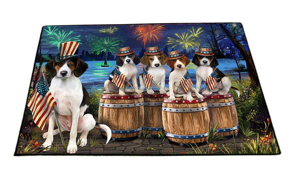 4th of July Independence Day Fireworks Treeing Walker Coonhounds at the Lake Floormat FLMS50997