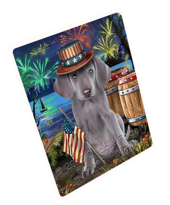 4th of July Independence Day Fireworks Weimaraner Dog at the Lake Cutting Board C57774