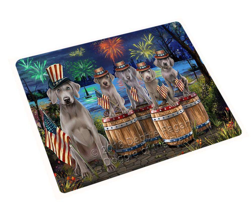 4th of July Independence Day Fireworks Weimaraners at the Lake Blanket BLNKT75612