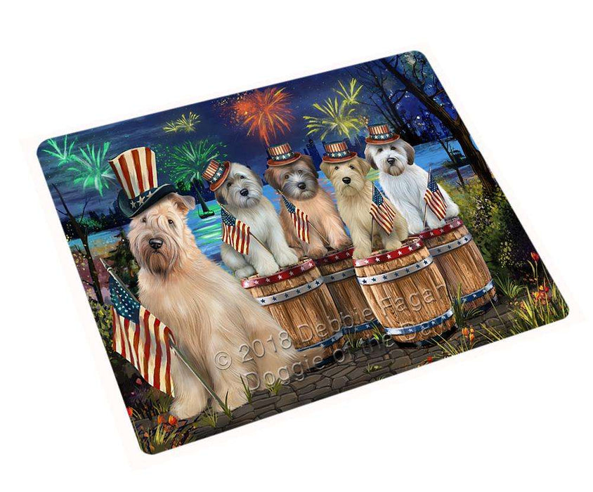 4th Of July Independence Day Fireworks Wheaten Terriers At The Lake Magnet Mini (3.5" x 2") MAG57204