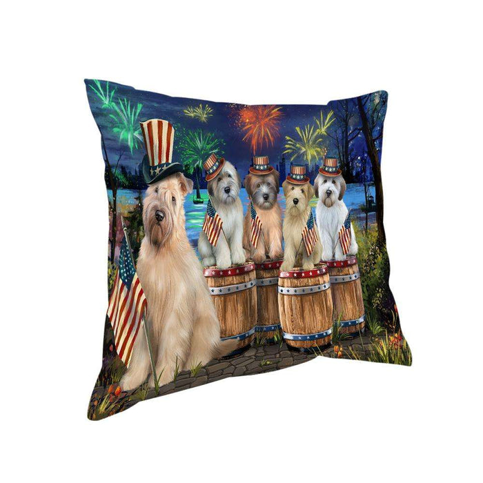 4th of July Independence Day Fireworks Wheaten Terriers at the Lake Pillow PIL60304