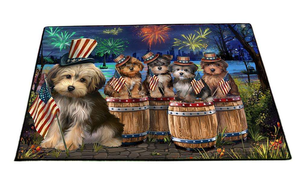 4th of July Independence Day Fireworks Yorkipoos at the Lake Floormat FLMS51012