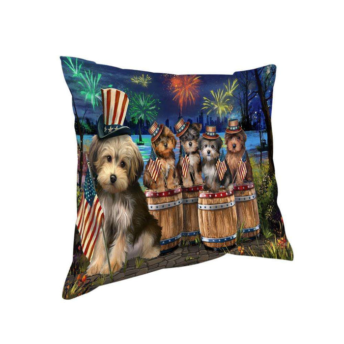 4th of July Independence Day Fireworks Yorkipoos at the Lake Pillow PIL60312