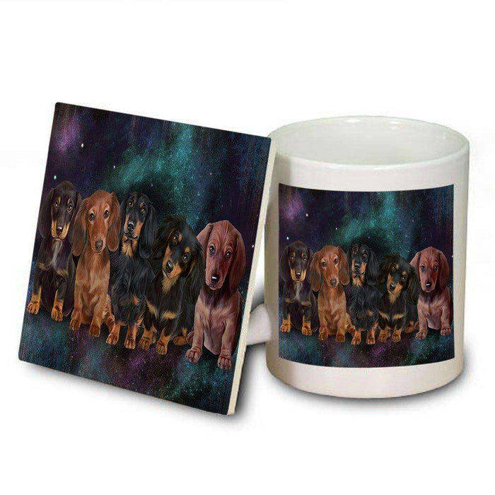 5 Dachshunds Dog Mug and Coaster Set MUC48220