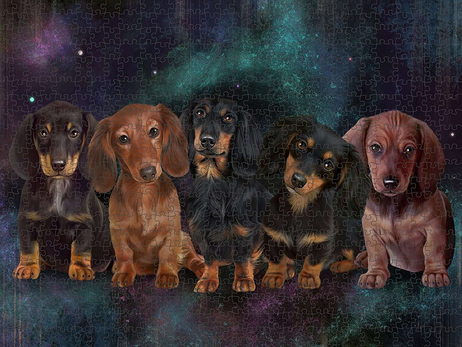 5 Dachshunds Dog Puzzle with Photo Tin PUZL48537