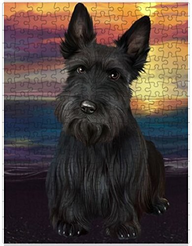 Scottish Terriers Dog Puzzle with Photo Tin D676