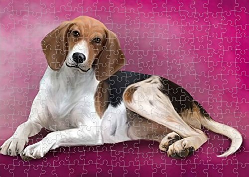 Treeing Walker Coonhound Dog Puzzle with Photo Tin