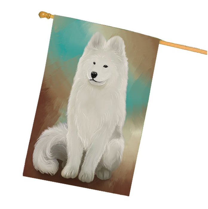 Samoyed Dog House Flag FLGA48095